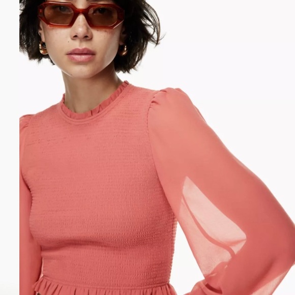 Wilfred Tops - NWT WILFRED Tempest Blouse Light Birch by Aritzia